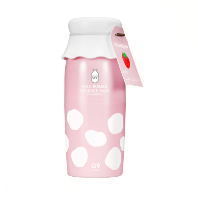 Клубничная кислородная эссенция для жирной кожи G9Skin Milk Bubble Essence Pack Strawberry
