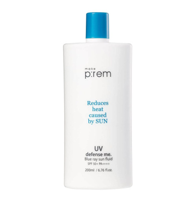 Солнцезащитное молочко для лица и тела Make P:rem UV Defense Me Blue Ray Sun Fluid SPF 50+PA++++