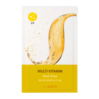 Витаминная тканевая маска для сияния кожи The Saem Bio Solution Radiance Multi Vitamin Mask Sheet