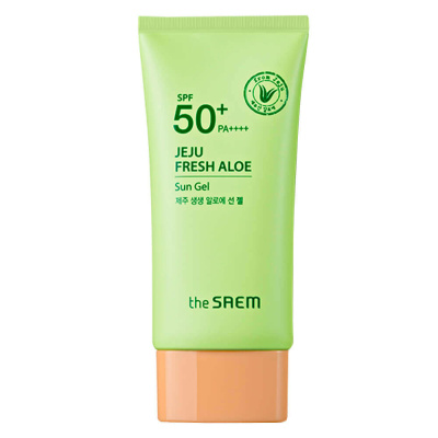 Солнцезащитный гель-молочко The Saem Jeju Fresh Aloe Sun Gel SPF50+ PA++++