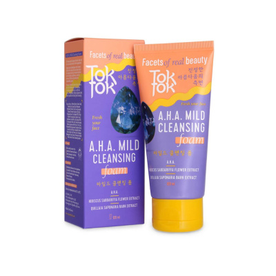 Мягкая очищающая пенка для умывания с AHA-кислотами TokTok A.H.A.Mild Cleansing Foam