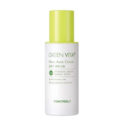 Крем для лица с витамином C и исландским мхом Tony Moly Green Vita C Glow Aura Cream
