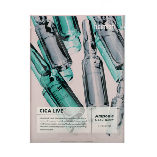 Успокаивающая ампульная маска с центеллой Heimish Cica Live Ampoule Mask
