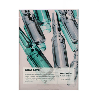 Успокаивающая ампульная маска с центеллой Heimish Cica Live Ampoule Mask