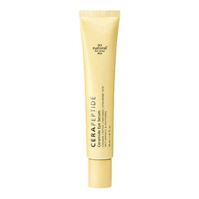 Омолаживающая сыворотка для век с пептидами и церамидами So Natural Cera Peptide Eye Serum