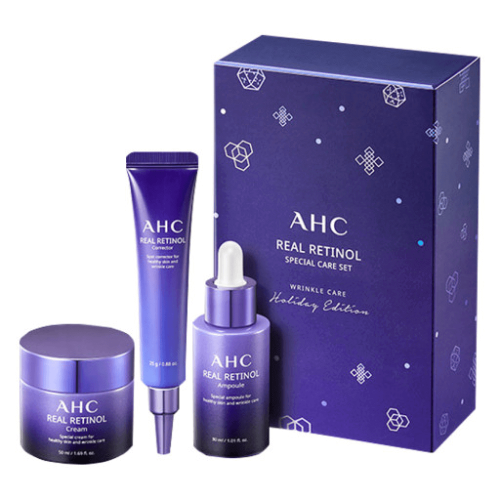 Антивозрастной набор для ухода за кожей с ретинолом AHC Real Retinol Special Care Set