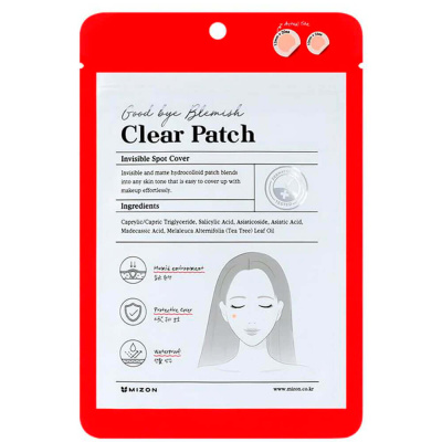 Точечные патчи от прыщей с центеллой и салициловой кислотой Mizon Good Bye Blemish Clear Patch