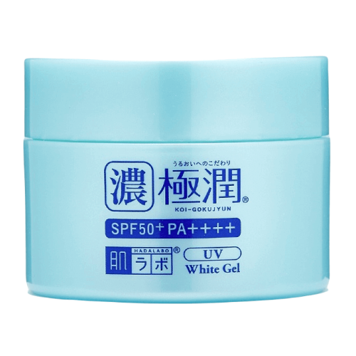 Лёгкий увлажняющий солнцезащитный крем для лица Hadalabo Gokujyun UV White Gel SPF50+ PA++++