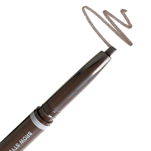Стойкий треугольный автокарандаш для бровей с щёточкой Mizon Brow Styling Pencil - GRAY