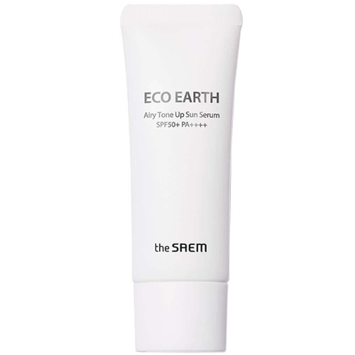 Солнцезащитная сыворотка-праймер The Saem Eco Earth Airy Tone Up Sun Serum SPF50+ PA++++