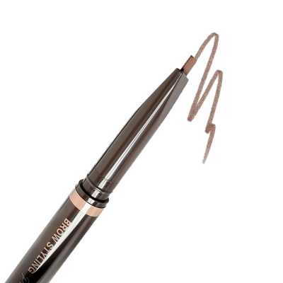 Стойкий треугольный автокарандаш для бровей с щёточкой Mizon Brow Styling Pencil - BROWN