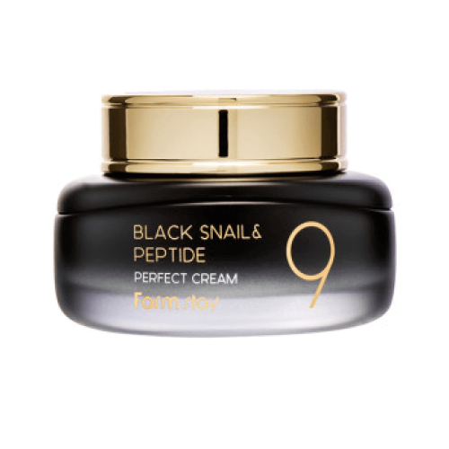Подтягивающий крем с муцином улитки и пептидами FarmStay Black Snail & Peptide9 Perfect Cream