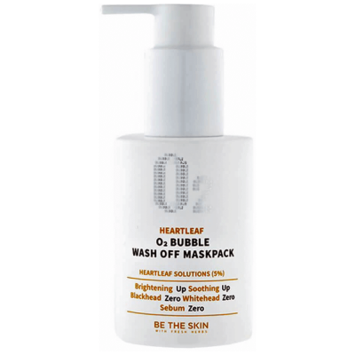 Пузырьковая маска для очищения пор Be The Skin Heartleaf 02 Bubble Wash Off Maskpack