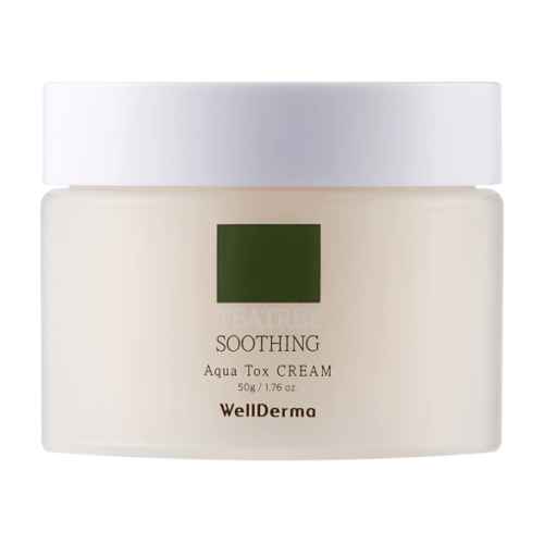 Антиоксидантный крем с чайным деревом WellDerma Teatree Soothing Aqua Tox Cream
