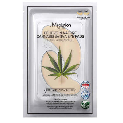 Охлаждающие патчи от отёков с коноплёй JMsolution Europe Believe In Nature Cannabis Sativa Eye Pads