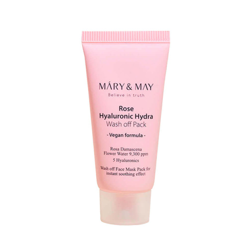 Глиняная маска для глубокого увлажнения Mary&May Rose Hyaluronic Hydra Wash off Pack 30 г