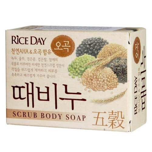 Ароматное мыло-скраб для тела  с комплексом злаков Lion Scrub Body Soap Five Grains