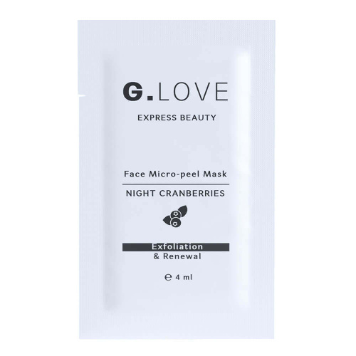 Ночная кислотная пилинг-маска G.Love Face Micro-peel Mask Night Cranberries - саше 4 мл