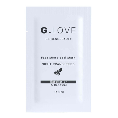 Ночная кислотная пилинг-маска G.Love Face Micro-peel Mask Night Cranberries - саше 4 мл