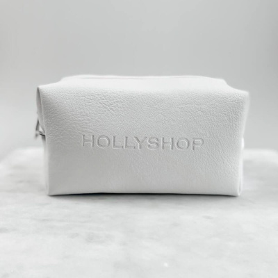 Белая косметичка из экокожи «hollyshop»