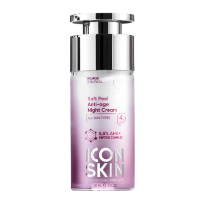 Омолаживающий ночной пилинг-крем ICON SKIN Soft Peel Anti-age Night Cream