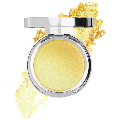 Сияющие жёлто-зелёные дуохромные тени-спарклы SHIKstudio Single Eyeshadow Mira