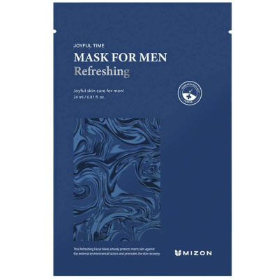 Мужская восстанавливающая тканевая маска для лица Mizon Joyful Time Mask For Men Refreshing