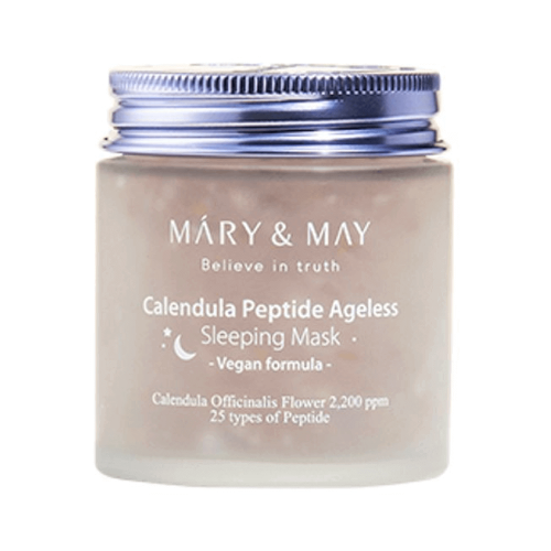 Ночная антивозрастная маска с лепестками календулы Mary&May Calendula Peptide Ageless Sleeping Mask 110 мл