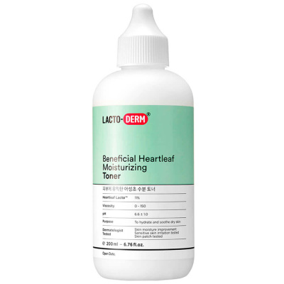 Успокаивающий тонер с пробиотиками и хауттюйнией LACTODERM Beneficial Heartleaf Moisturizing Toner
