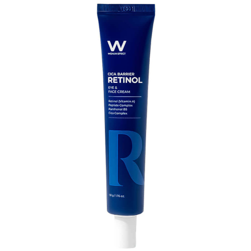 Омолаживающий крем с ретинолом и центеллой Wonjin Effect Eye&Face Cica Barrier Retinol Cream
