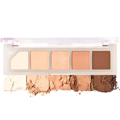 Компактная нюдовая палетка теней для век Unleashia Mood Shower Face Palette 03 Nude Shower