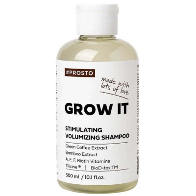 Стимулирующий шампунь против выпадения PROSTO GROW IT Stimulating Volumizing Shampoo