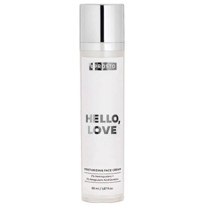 Увлажняющий крем с гемискваланом и кетоглутаровой кислотой PROSTO HELLO, LOVE Moisturizing Face Cream
