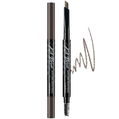 Автоматический карандаш для бровей с щёточкой CLIO Kill Brow Auto Hard Brow Pencil 2 Light Brown