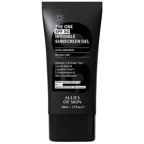 Невесомый солнцезащитный гель для лица Allies of Skin The One SPF50 Invisible Sunscreen Gel