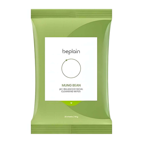 Салфетки для снятия макияжа с бобами маш beplain Mung Bean pH-Balanced Facial Cleansing Wipes