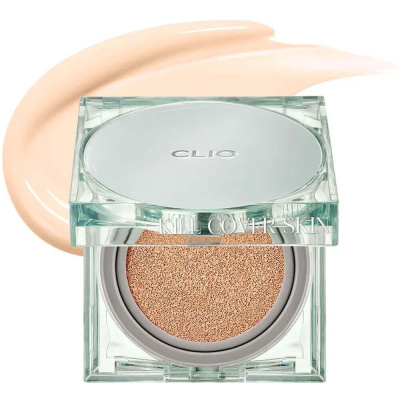 Стойкий фиксирующий кушон с матовым финишем CLIO Kill Cover Skin Fixer Cushion SPF50+ PA+++ 19N Porcelain