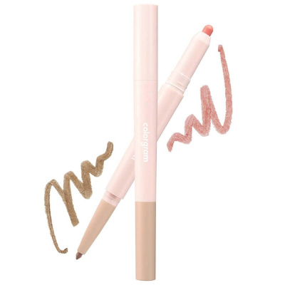 Двойной автоматический карандаш для губ colorgram All In One Over-Lip Maker 01 Warm Peach