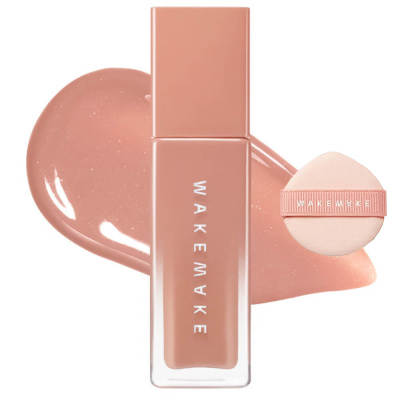Жидкие румяна со спонжем WAKEMAKE Sheer Glow Liquid Blusher + Finger Puff Set 05 Nude Sparkle