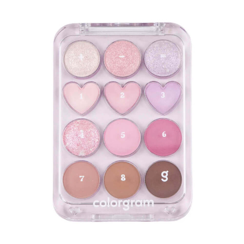 Компактная палетка теней для век colorgram Pin Point Eyeshadow Palette 03 Pink+Lavender