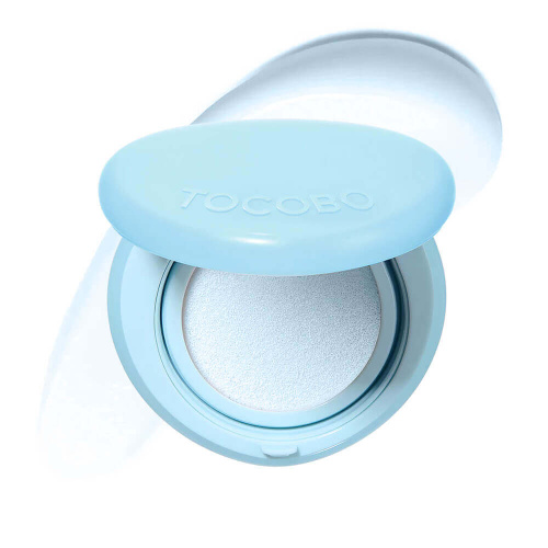 Солнцезащитный кушон для выравнивания тона Tocobo Blur Finish Sun Cushion SPF50+ PA++++ 01 Cotton Blue