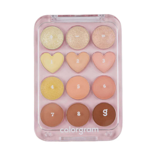Компактная палетка теней для век colorgram Pin Point Eyeshadow Palette 05 Blossom+Coral