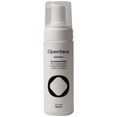 Отшелушивающая пенка для умывания с AHA Openface Glowbusters