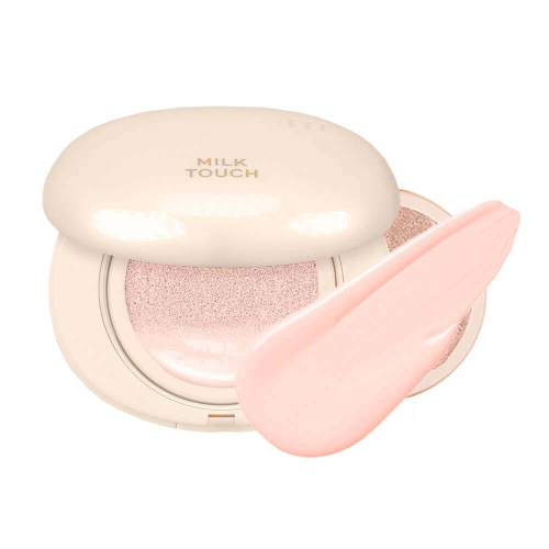 Кушон с полуматовым финишем + рефил Milk Touch All-day Skin Fit Soft Velvet Cushion SPF50+ PA+++ 01 Rosy Ivory