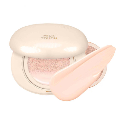 Кушон с полуматовым финишем + рефил Milk Touch All-day Skin Fit Soft Velvet Cushion SPF50+ PA+++ 02 Vanilla Ivory