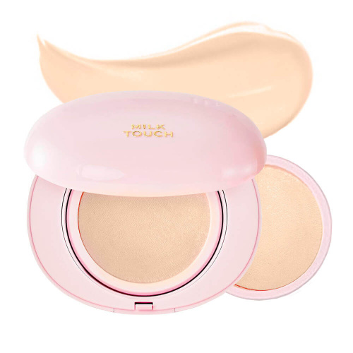 Кушон с сияющим финишем + рефил Milk Touch All-day Skin Fit Milky Glow Cushion SPF50+ PA++++ 02 Vanilla Ivory