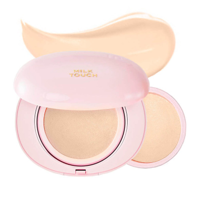 Кушон с сияющим финишем + рефил Milk Touch All-day Skin Fit Milky Glow Cushion SPF50+ PA++++ 02 Vanilla Ivory