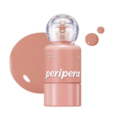 Жидкие румяна с влажным финишем Peripera Syrupy Tok Cheek 06 Nutty Milktea