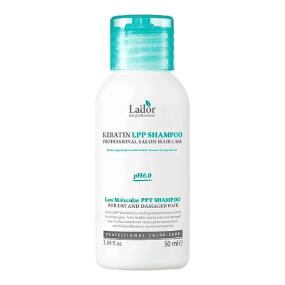 Бессульфатный протеиновый шампунь Lador Keratin LPP Shampoo 50 мл