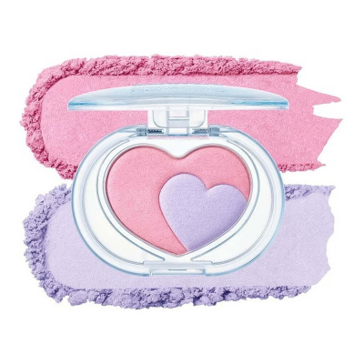 Двойной хайлайтер для лица Peripera Heart Pocketbeam 02 Cool Lighting